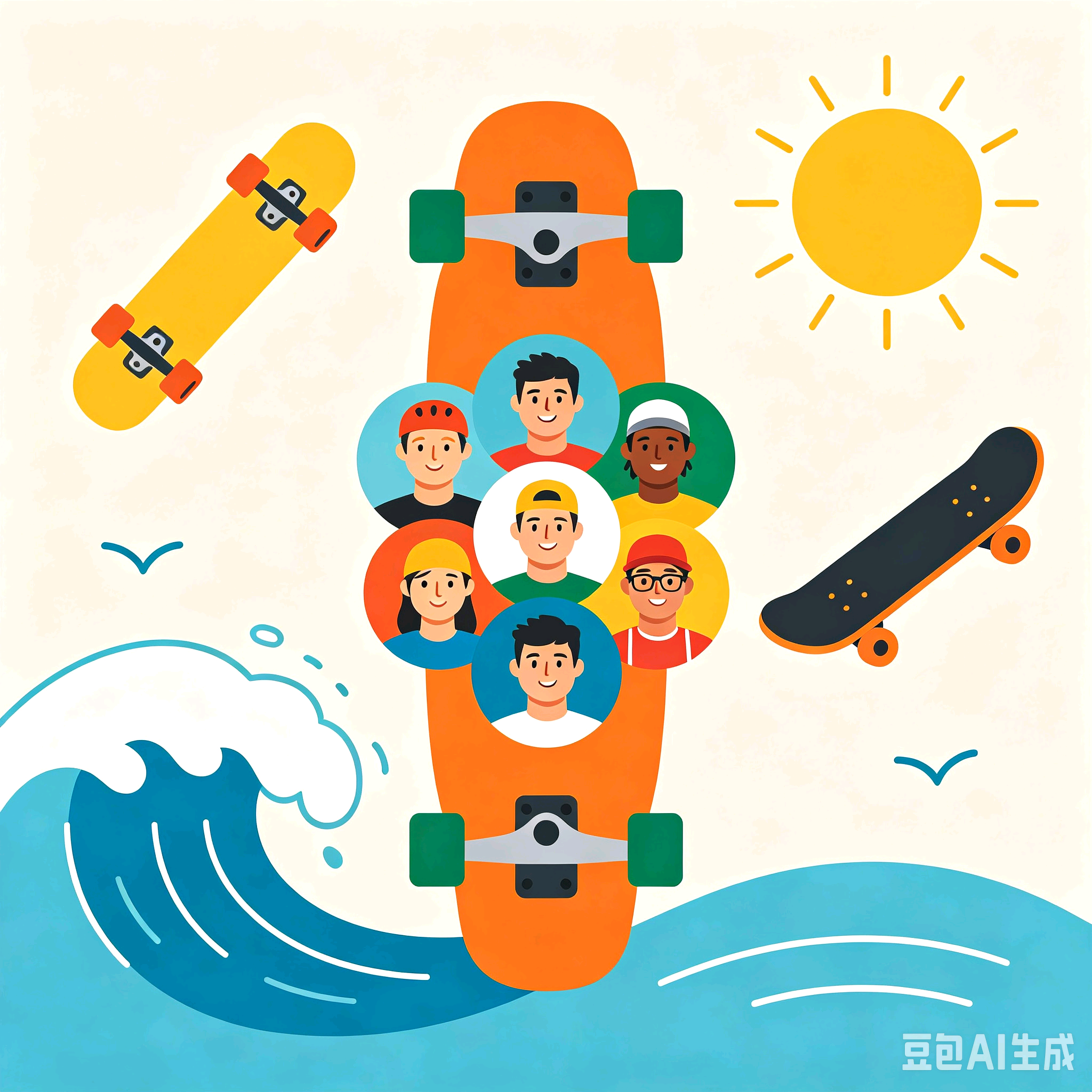 南充新手滑板社 群聊头像