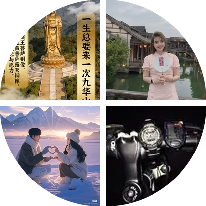 九华山游玩搭子 群聊头像